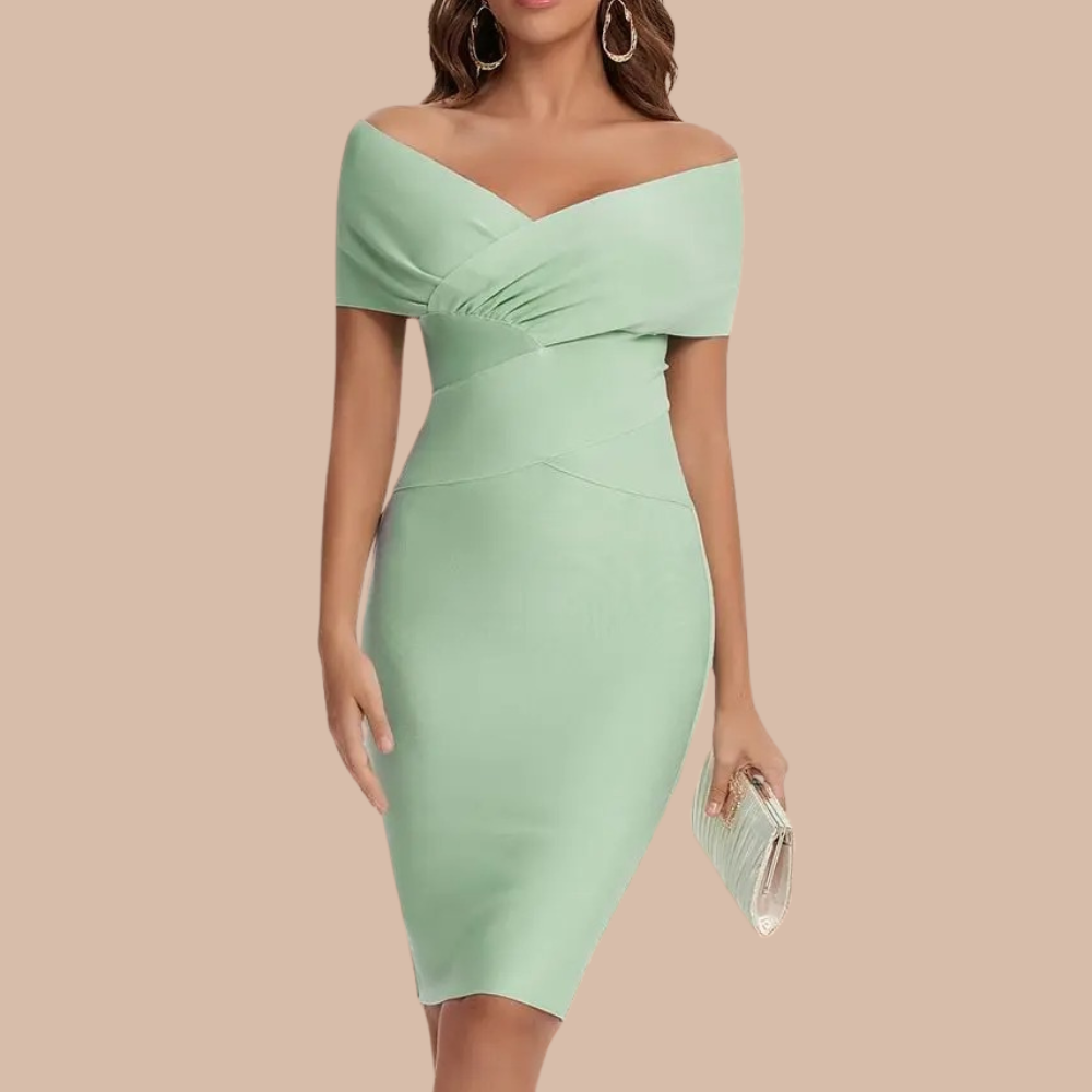 Felicity - Elegantes schulterfreies Kleid für Damen