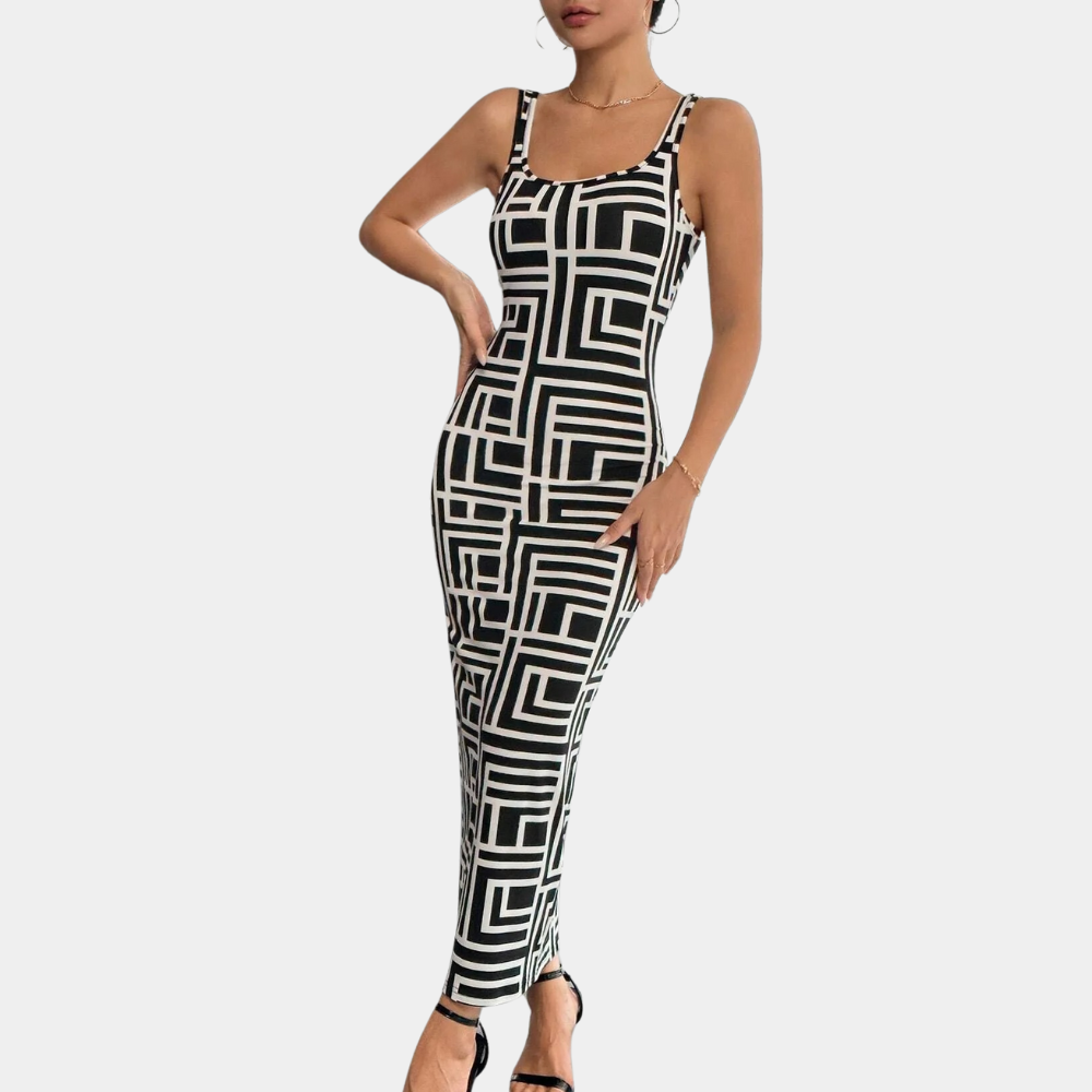 Elsa - Geometrisches bodycon-kleid