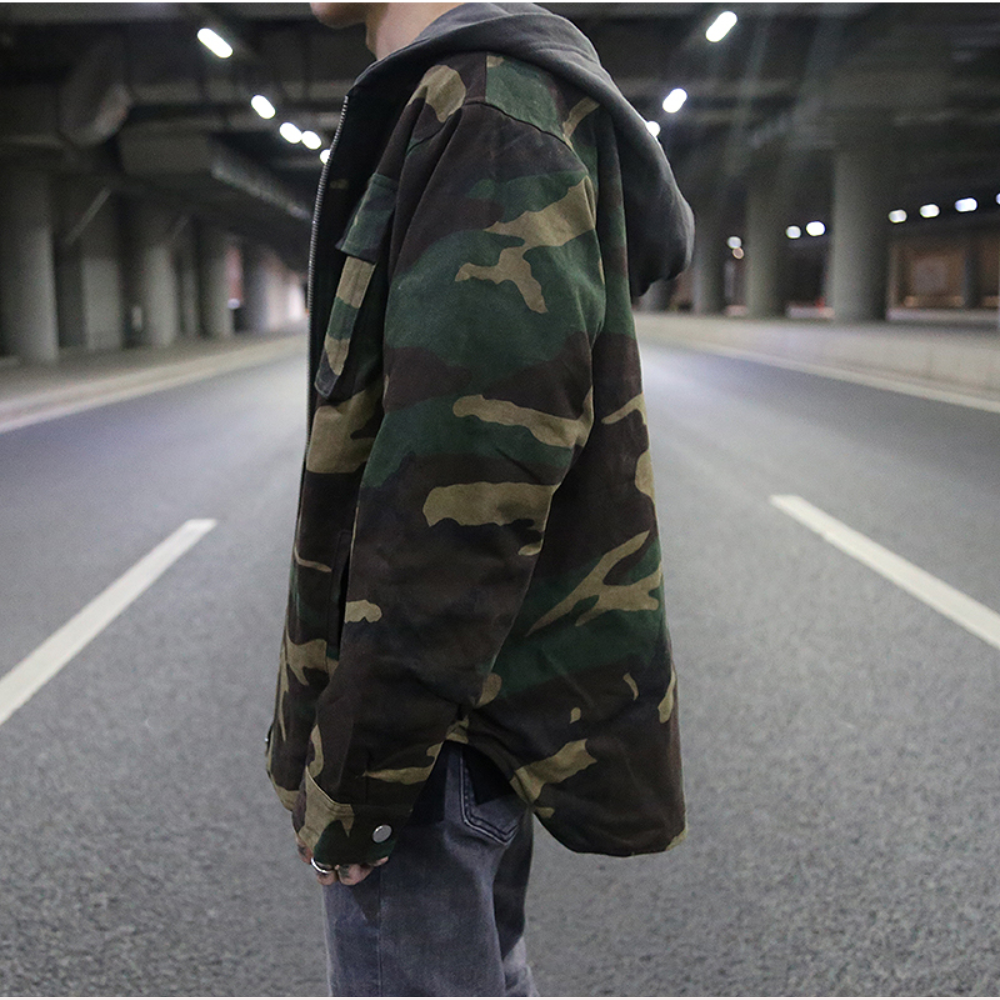 Ethane - Trendiger Camouflage-Kapuzenpullover für Herren