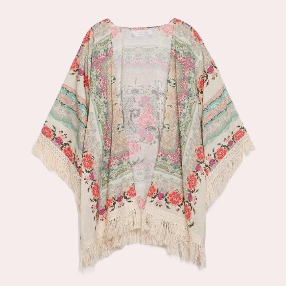 Marjorie - Sommerblüten Boho-Flair Cardigan