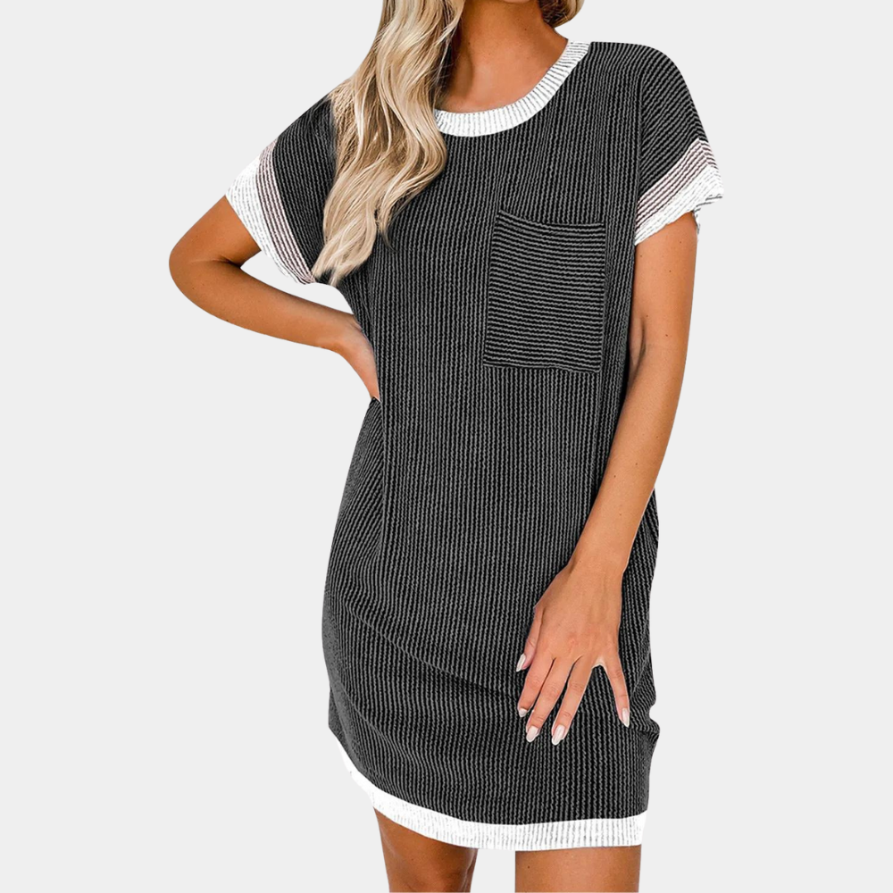 Henriqua - Modernes Mini-Hemdkleid für Damen in Blockfarben