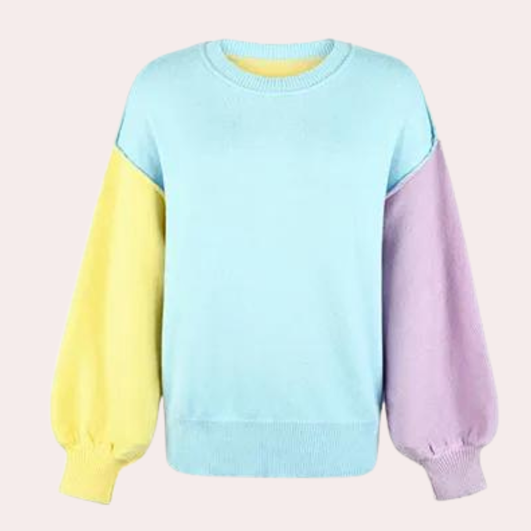 Alejandra - Stilvoller Farbblock-Pullover für Damen