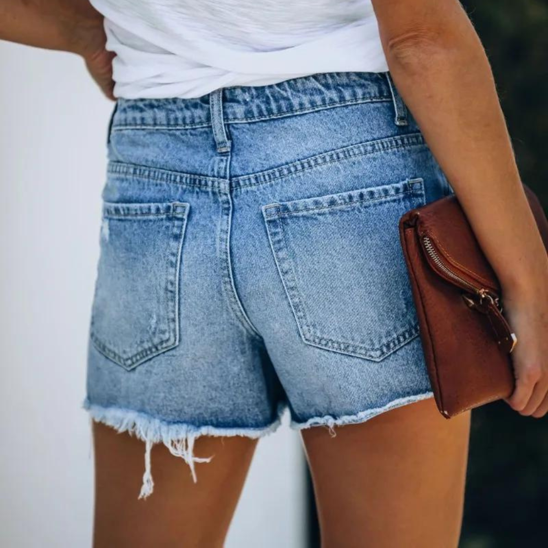 Hildegard - Damen-Sommer-Jeansshorts mit mühelos stilvollem Look