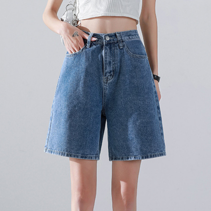 Liesel - Trendige Weite Denim-Shorts für Damen