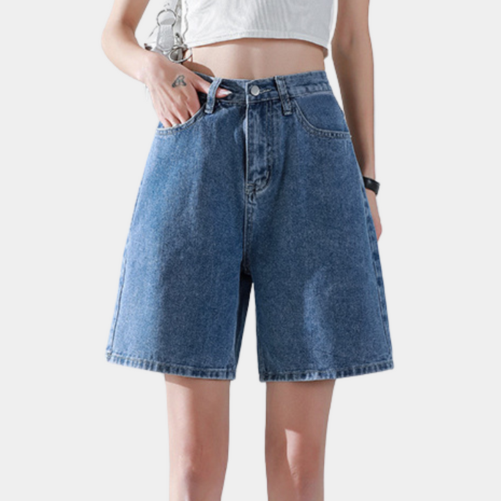 Liesel - Trendige Weite Denim-Shorts für Damen