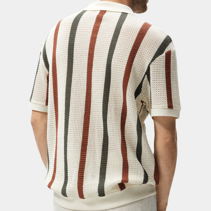 Udo - Retro-Strickpolohemd für Herren