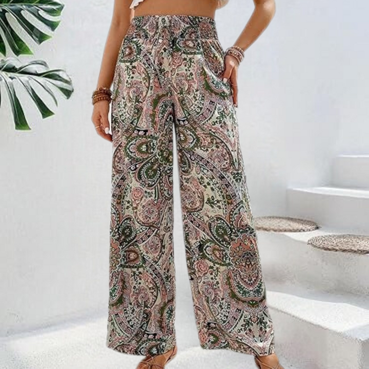 Reina - Bohemian Sommerhose mit Weitem Bein