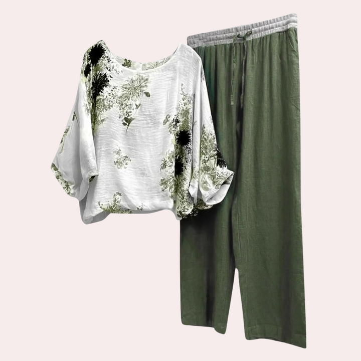 Annelore - Trendiges Set für Damen mit Blumenmuster