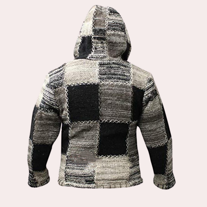 Orlando - Moderne Patchwork-Kapuzenjacke für Herren