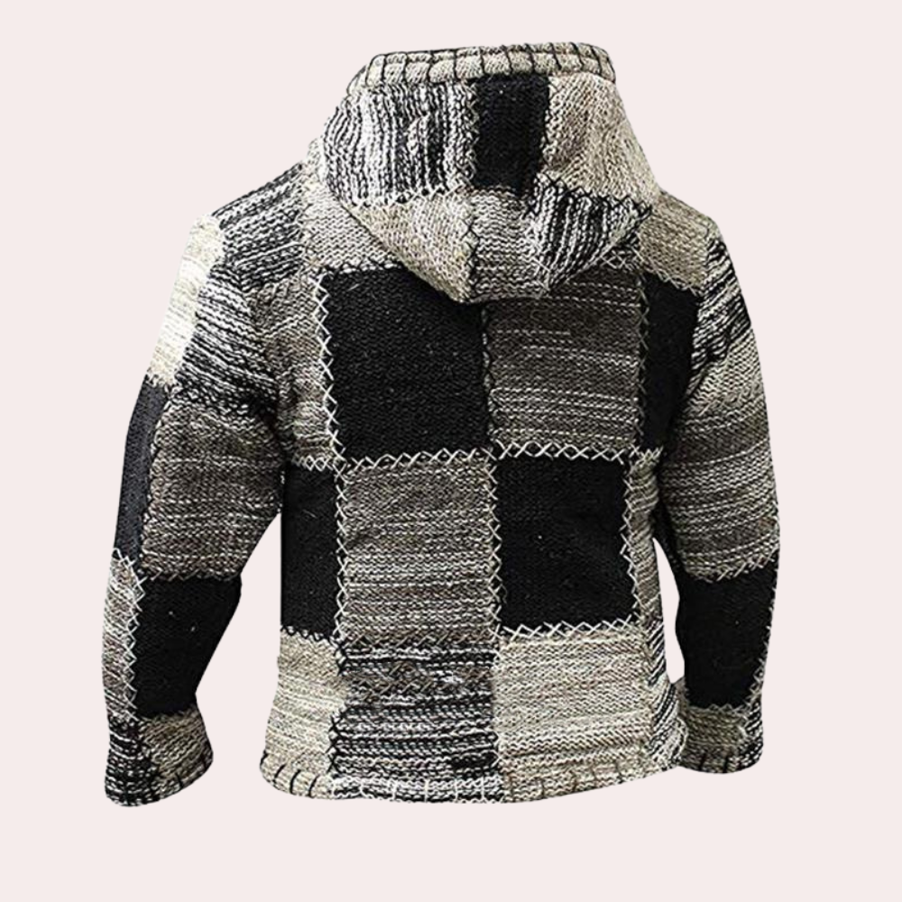 Orlando - Moderne Patchwork-Kapuzenjacke für Herren