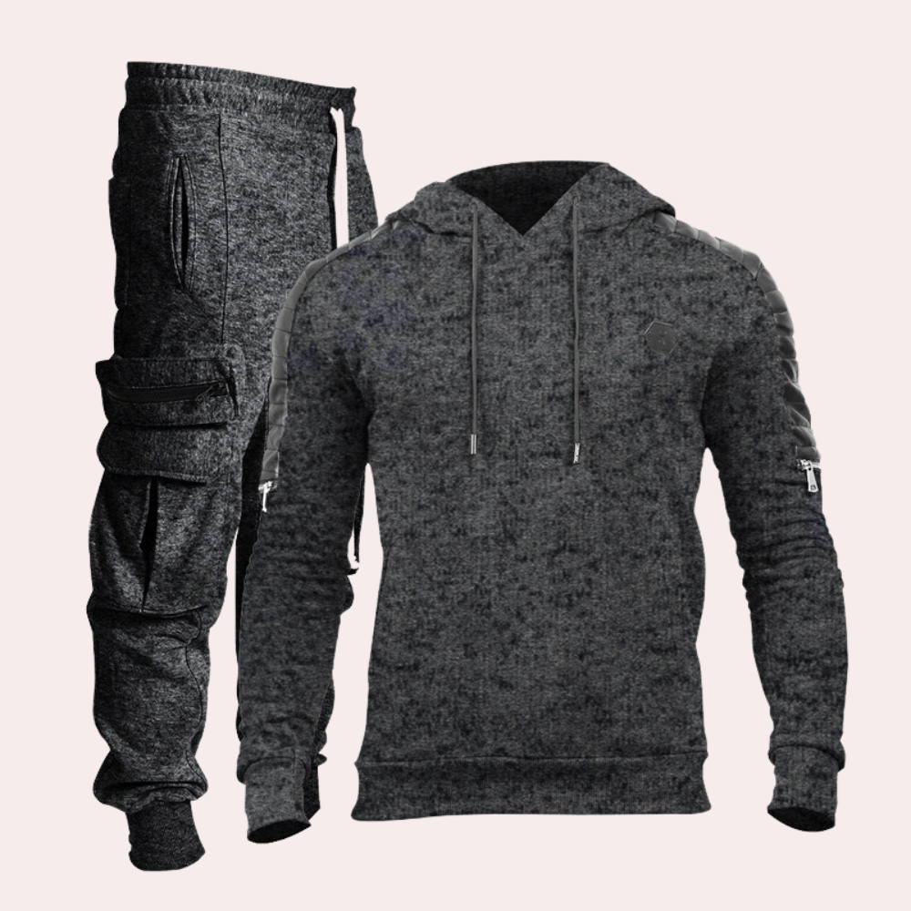 Urs - Herren Streetwear Kapuzenpulli & Cargo Jogginghose im Set