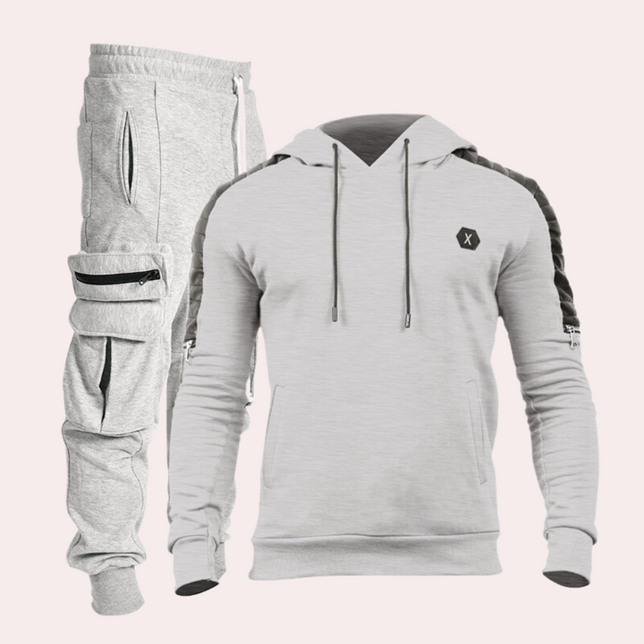 Urs - Herren Streetwear Kapuzenpulli & Cargo Jogginghose im Set