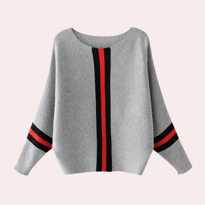 Karine - Minimalistischer Damen Pullover mit Streifen