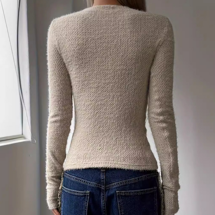 Nerea - Minimalistischer Warmer Strickpullover für Damen