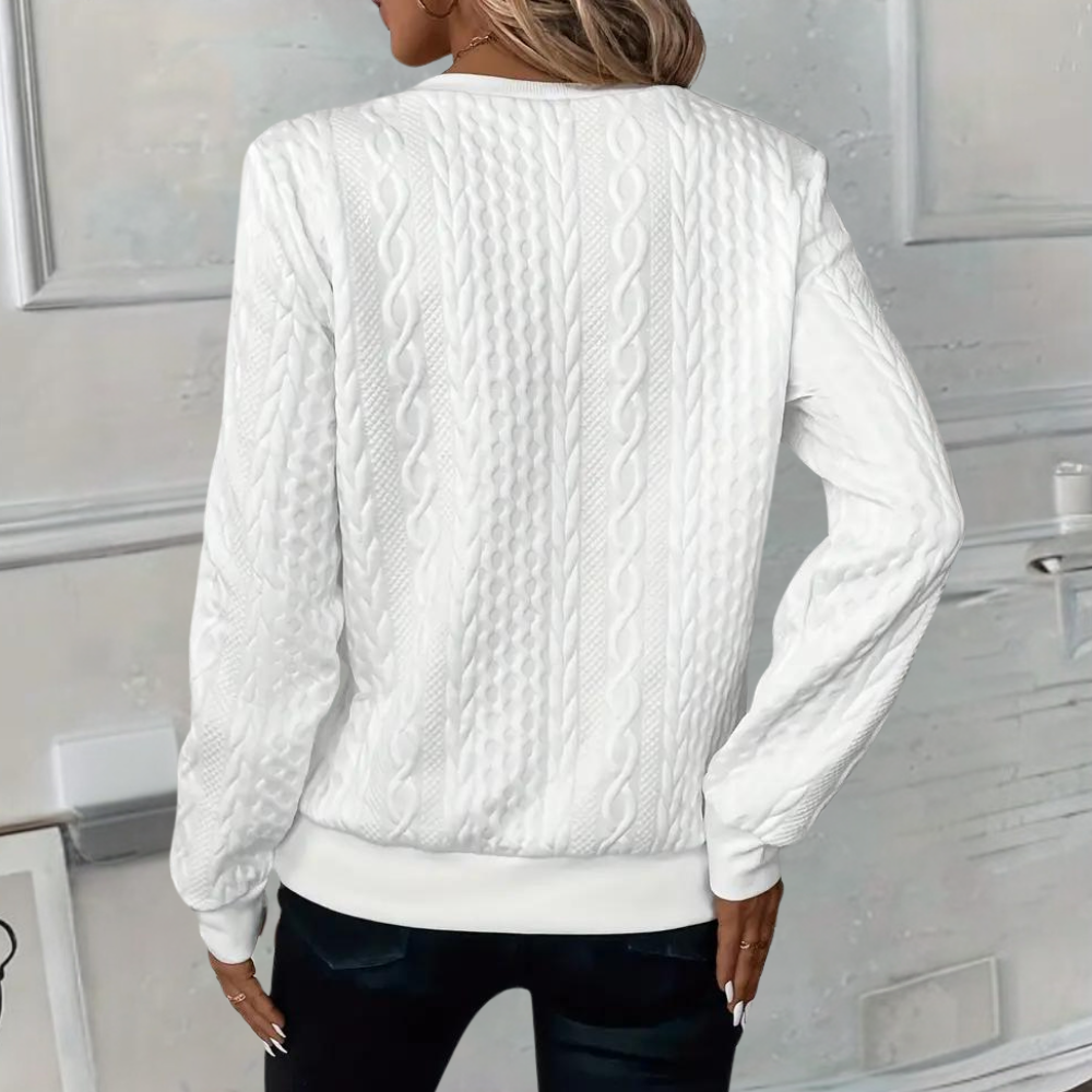 Anoushka - Stilvoller Pullover mit Reißverschlusskragen für Damen