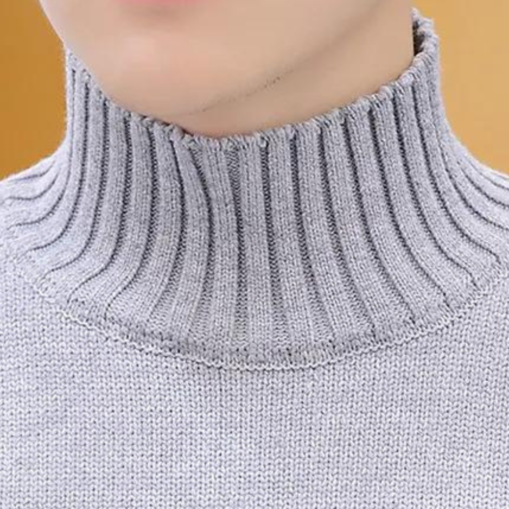 Olek - Eleganter zweifarbiger Rollkragenpullover für Herren