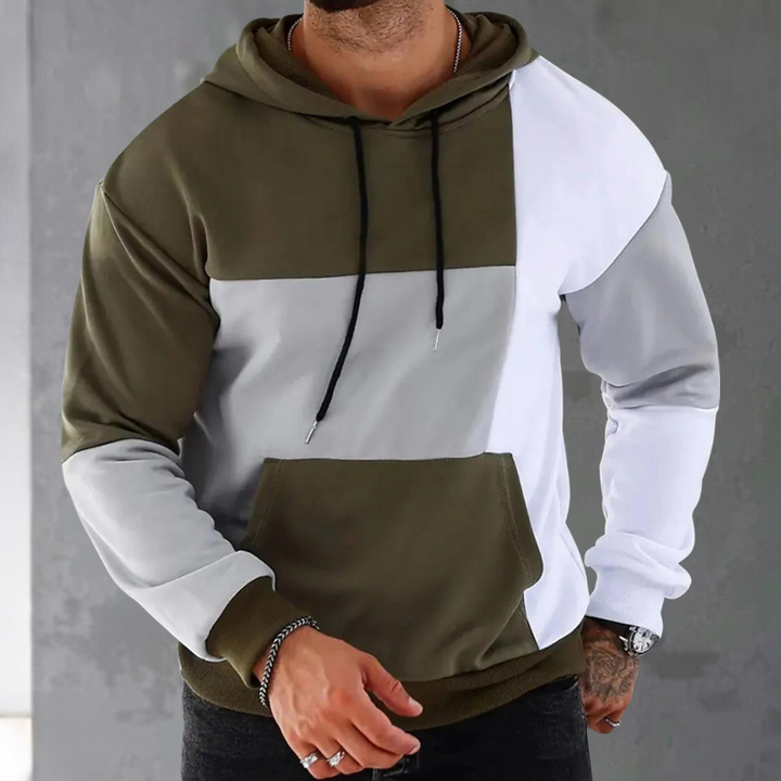 Petar - Stilvolles Herren-Kapuzensweatshirt mit Farbblock