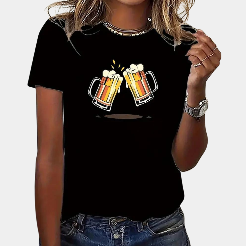 Carmela - Bequemes Crew Neck Damen Shirt für Oktoberfest