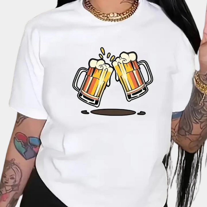 Carmela - Bequemes Crew Neck Damen Shirt für Oktoberfest