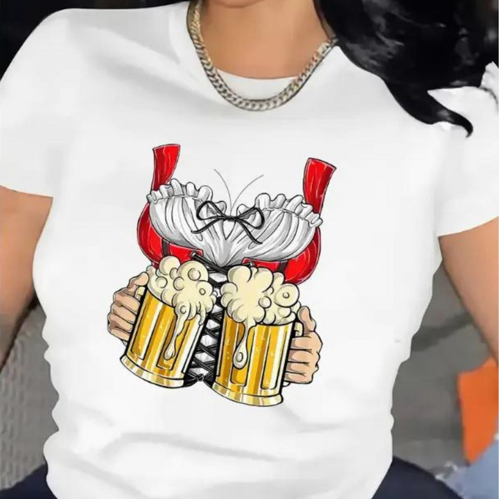 Odetta - Bedrucktes Damen Dirndl Bier Oktoberfest t-shirt