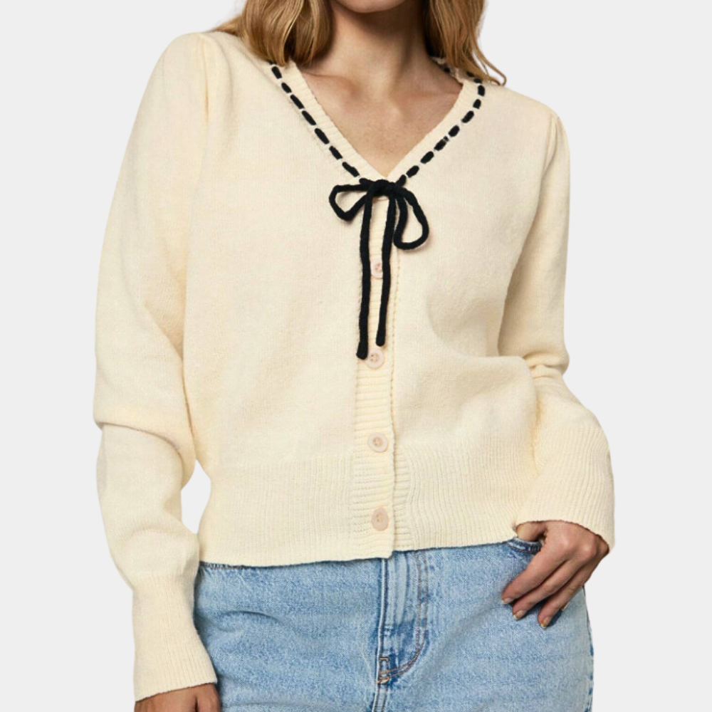 Anthoula - Kuscheliger Damen-Pullover mit charmanter Schleife