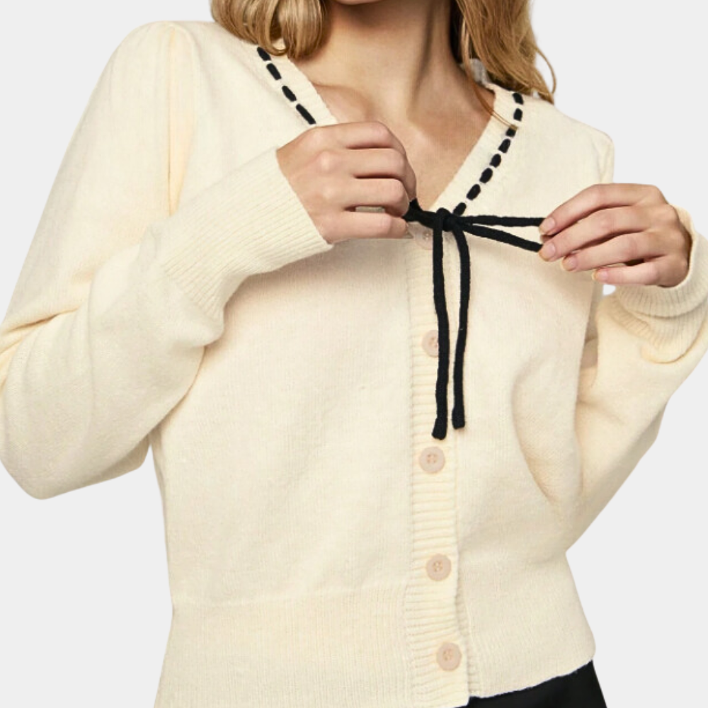 Anthoula - Kuscheliger Damen-Pullover mit charmanter Schleife