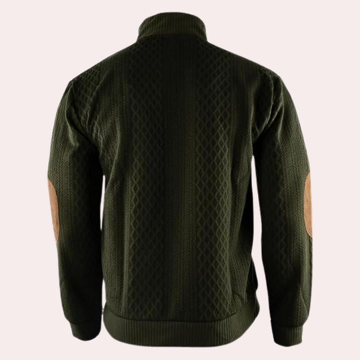 Derrall - Stylischer Herrenpullover mit Ellbogenpatches