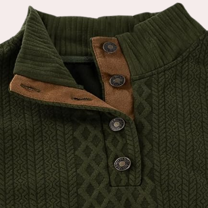 Derrall - Stylischer Herrenpullover mit Ellbogenpatches