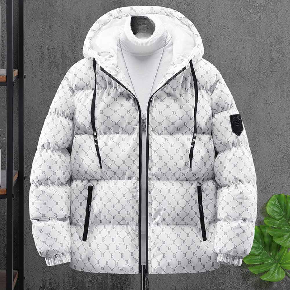 Ole - Warm wattierte Herrenjacke mit Kapuze