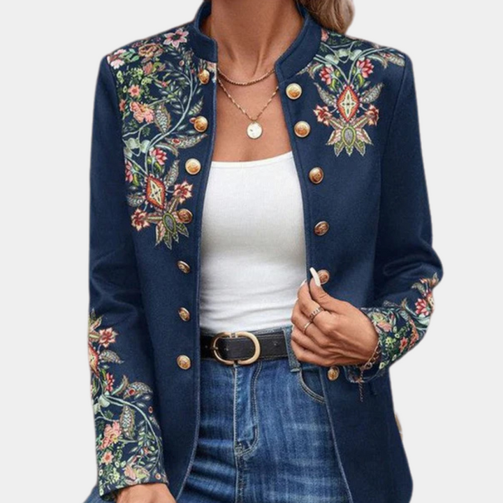 Iona - Eleganter Damenblazer mit Blumenapplikation