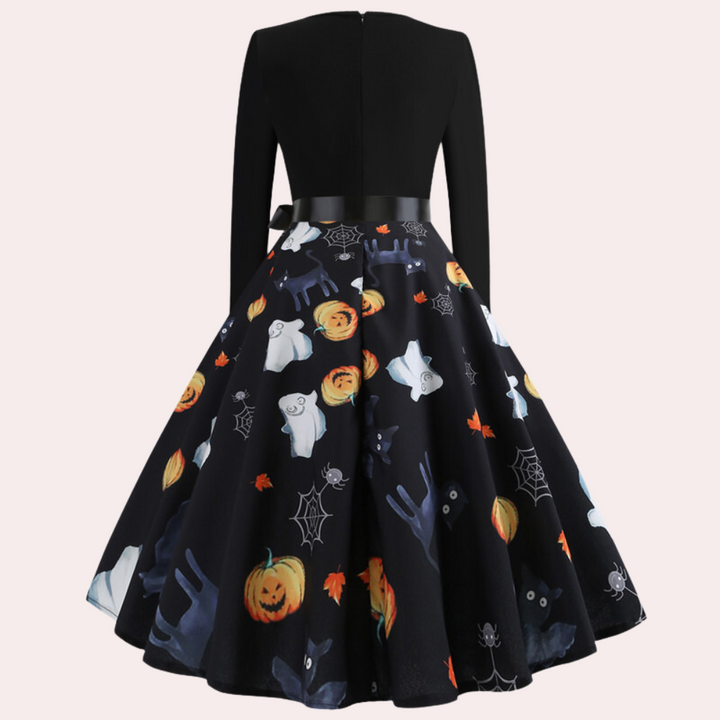 Armina – Lebhaftes Gruseliges Halloween-Kleid für Damen