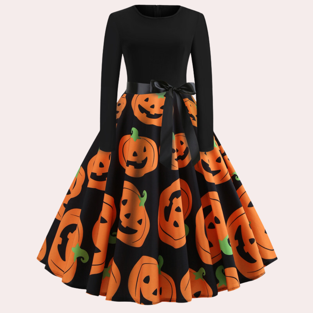 Armina – Lebhaftes Gruseliges Halloween-Kleid für Damen