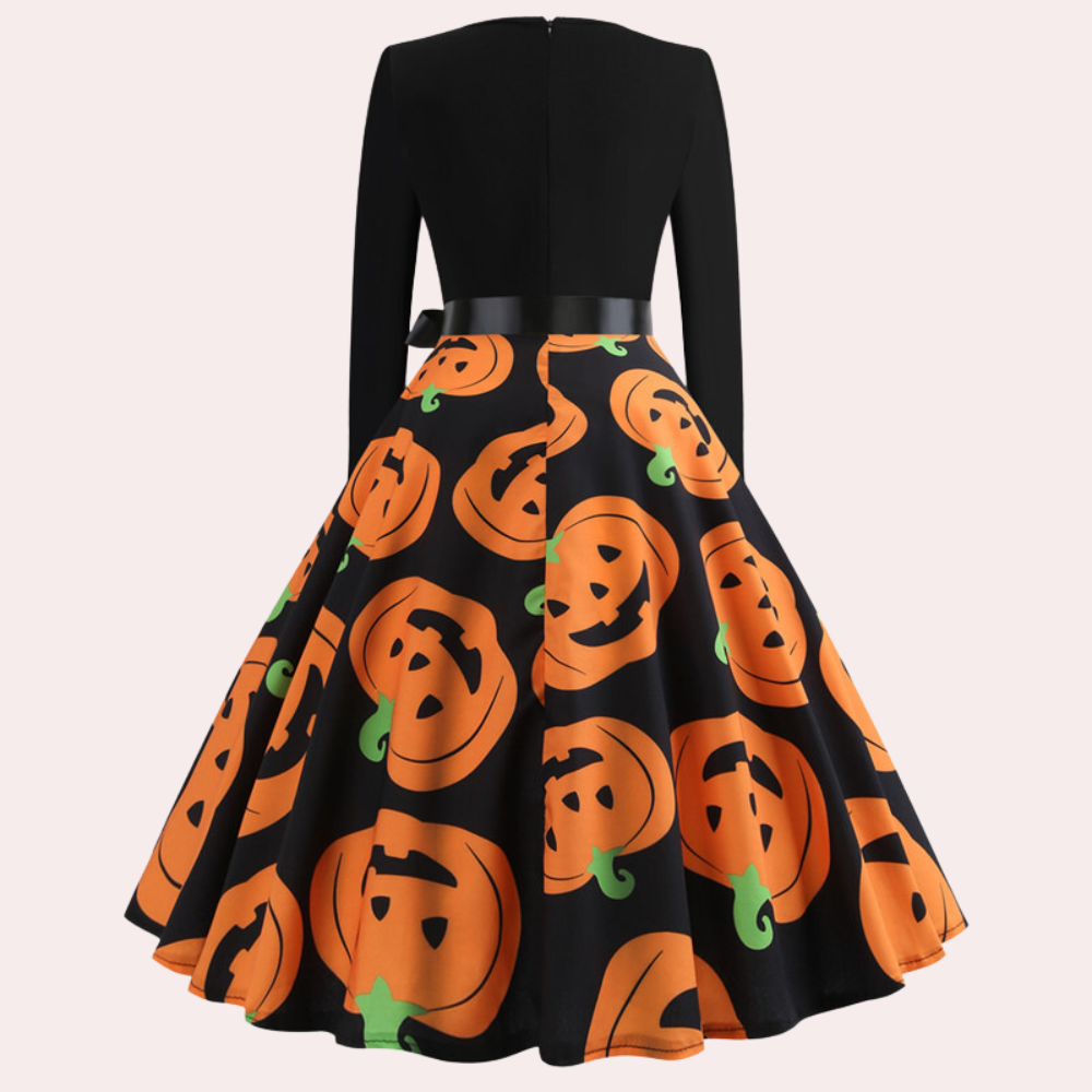 Armina – Lebhaftes Gruseliges Halloween-Kleid für Damen