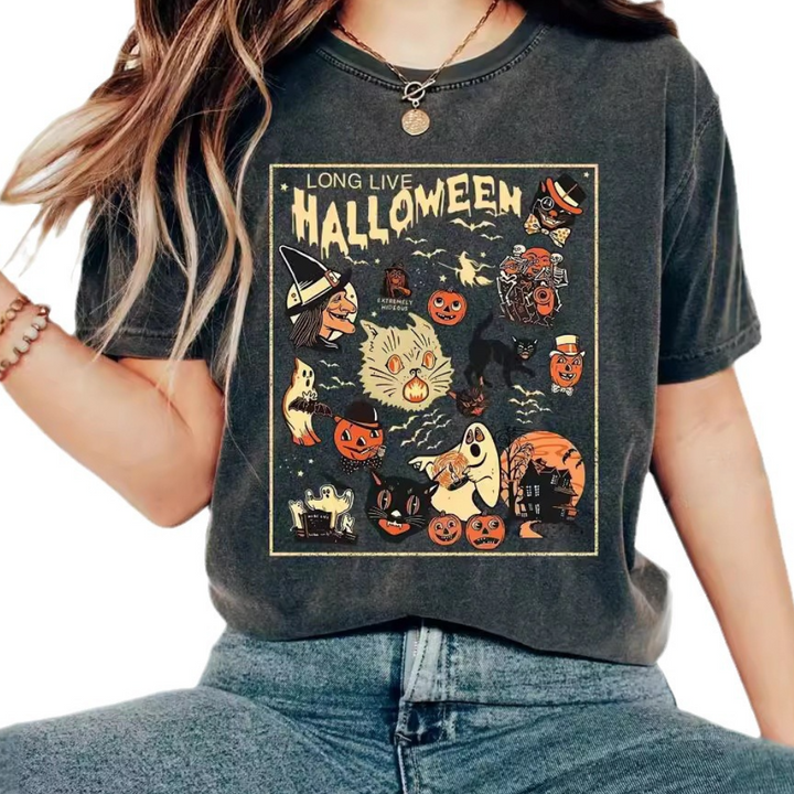 Jazmina - Einfaches Halloween-T-Shirt für Damen