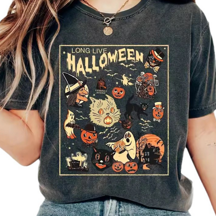 Jazmina - Einfaches Halloween-T-Shirt für Damen