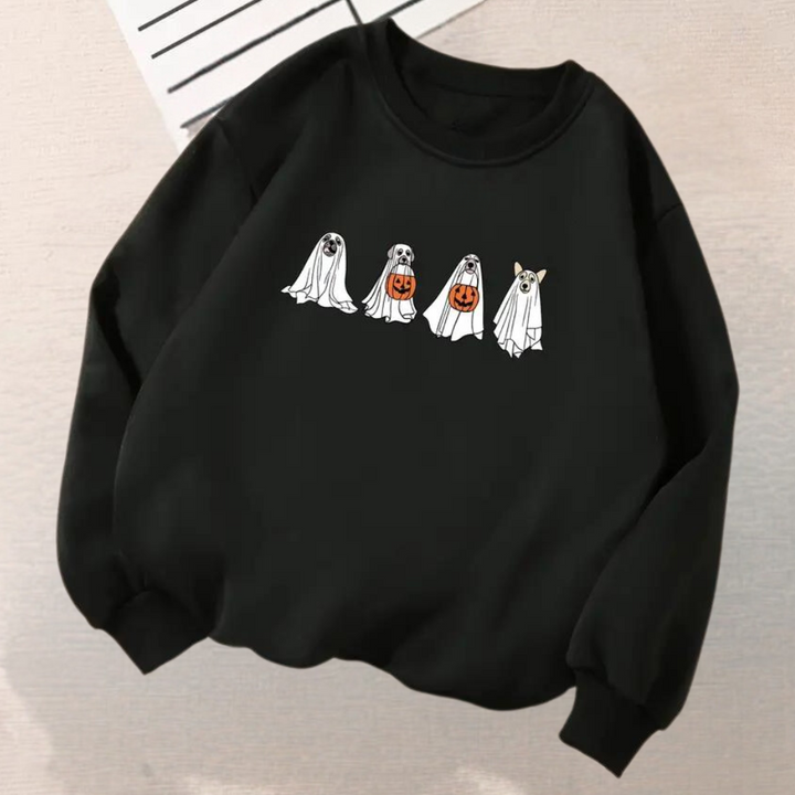 Kinga - Goofy Geisterhunde Halloween Damen Sweatshirt