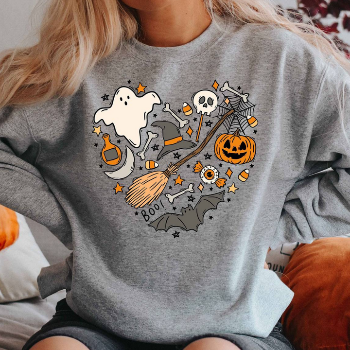 Emese – Spukige Vibes Halloween Damen-Sweatshirt