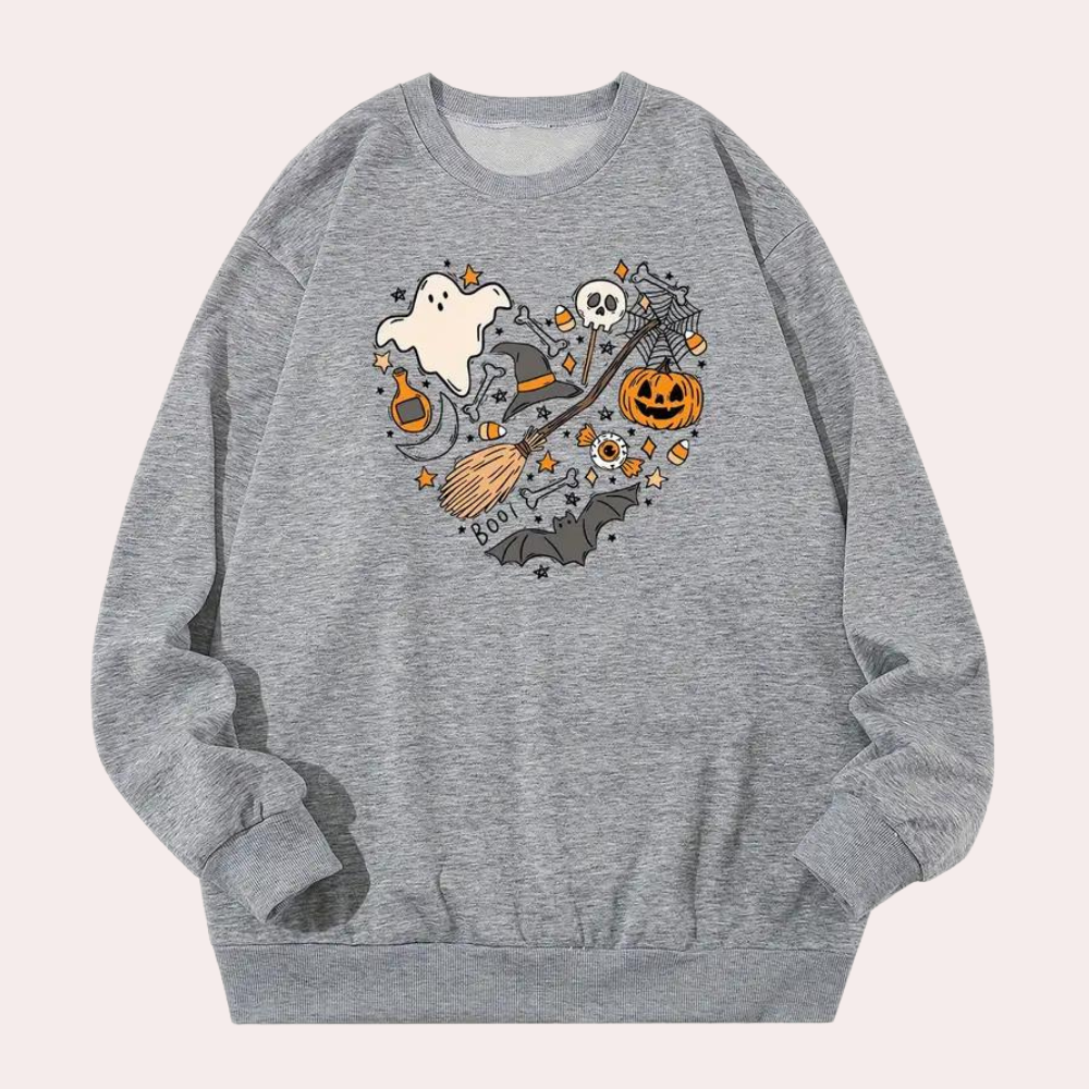 Emese – Spukige Vibes Halloween Damen-Sweatshirt