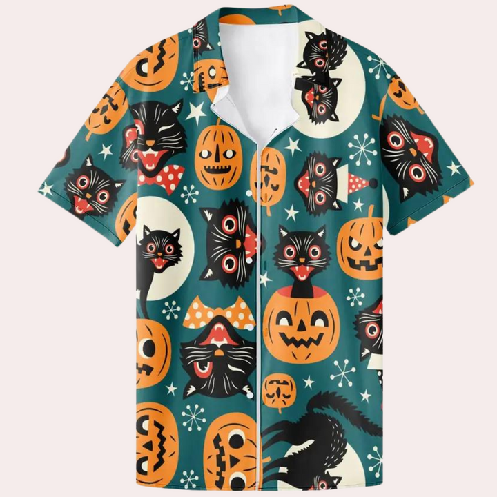 Joaquin - Lässiges Cartoon-Halloween-Shirt für Herren