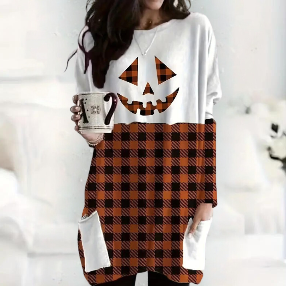 Kata - Stylisches Halloween-Sweatshirt für Damen in Übergröße