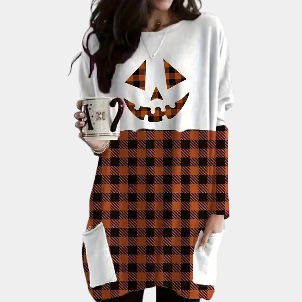 Kata - Stylisches Halloween-Sweatshirt für Damen in Übergröße