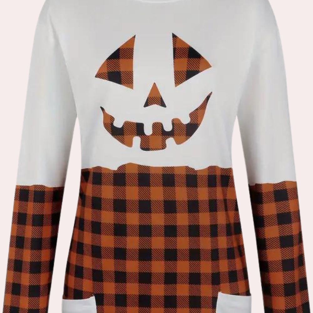 Kata - Stylisches Halloween-Sweatshirt für Damen in Übergröße