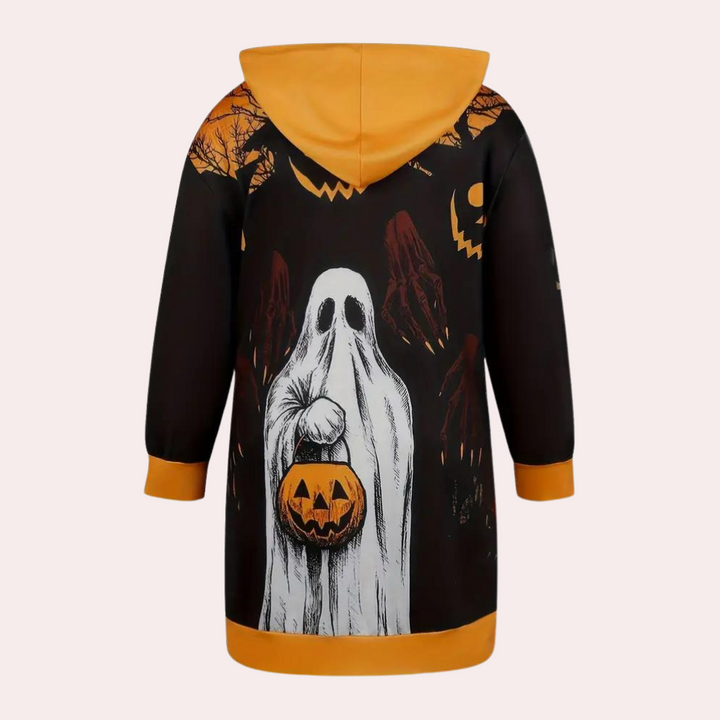 Cili - Halloween-Kleid mit Kapuze für Damen in Übergröße