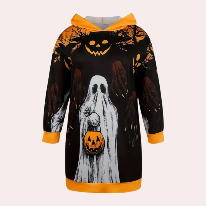 Cili - Halloween-Kleid mit Kapuze für Damen in Übergröße