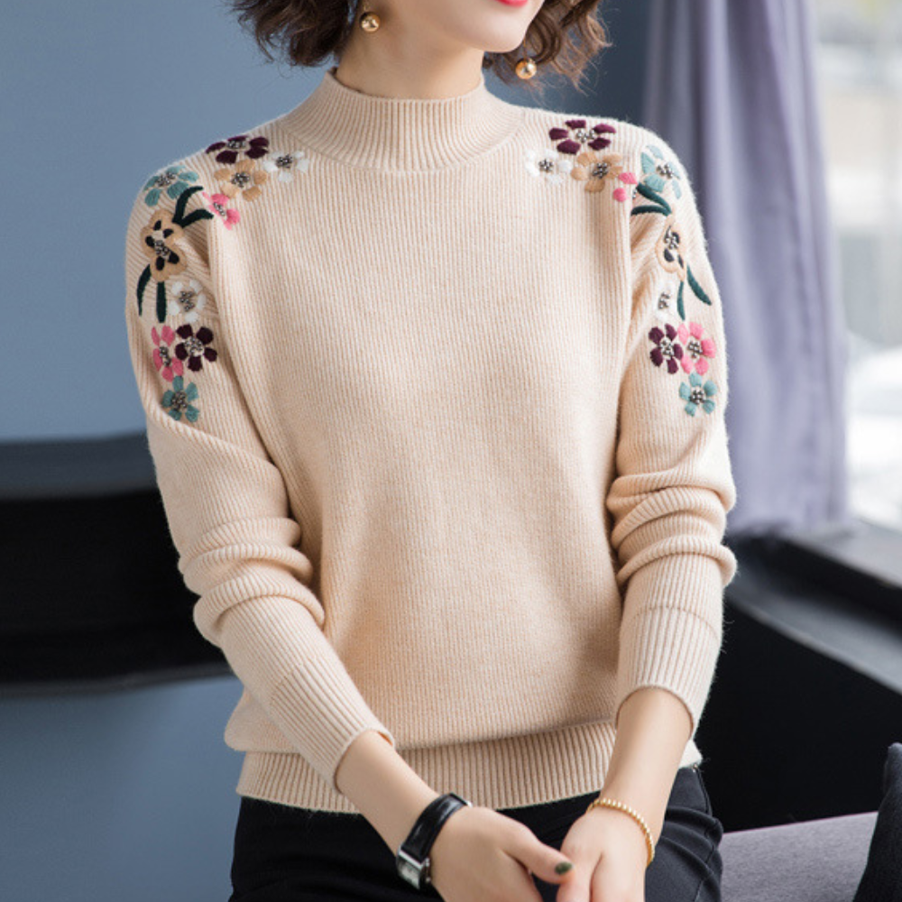 Devora - Eleganter geblümter Pullover für Damen