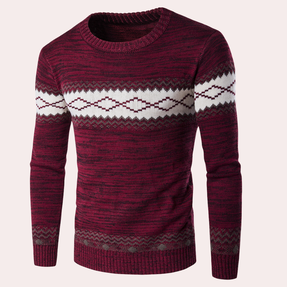 Vazul - Stylischer gemusterter Pullover für Herren