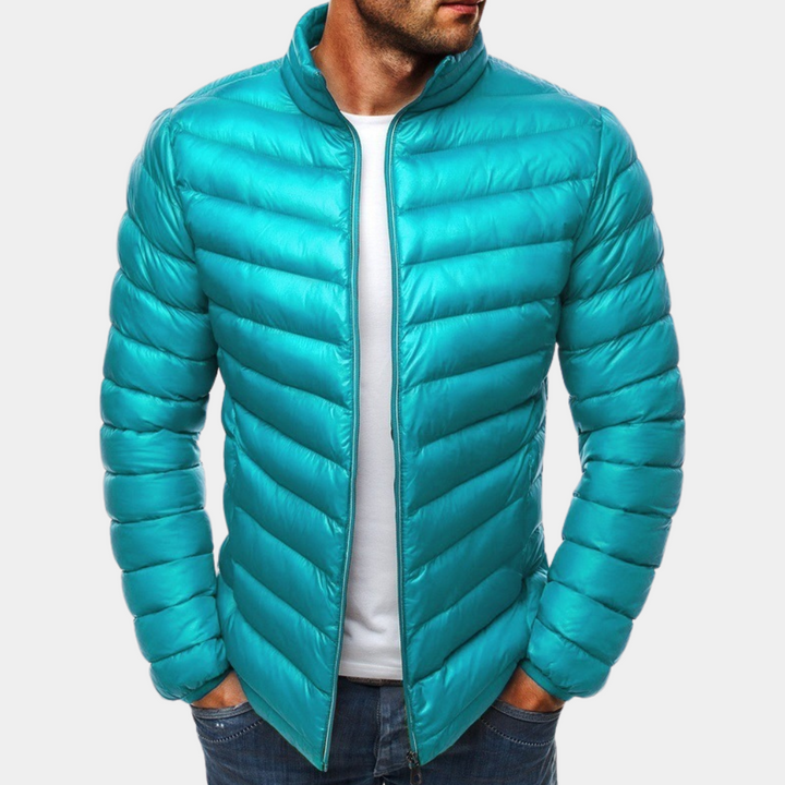 Seeblau Sehr warme winterjacke herren