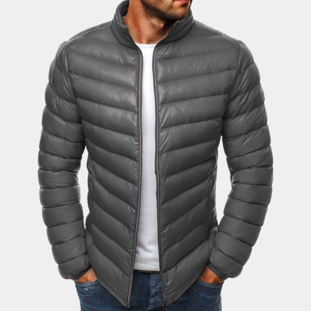 Grau Sehr warme winterjacke herren