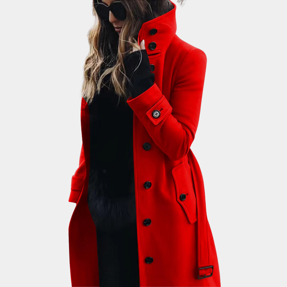 Rot Trenchcoat lang Damen