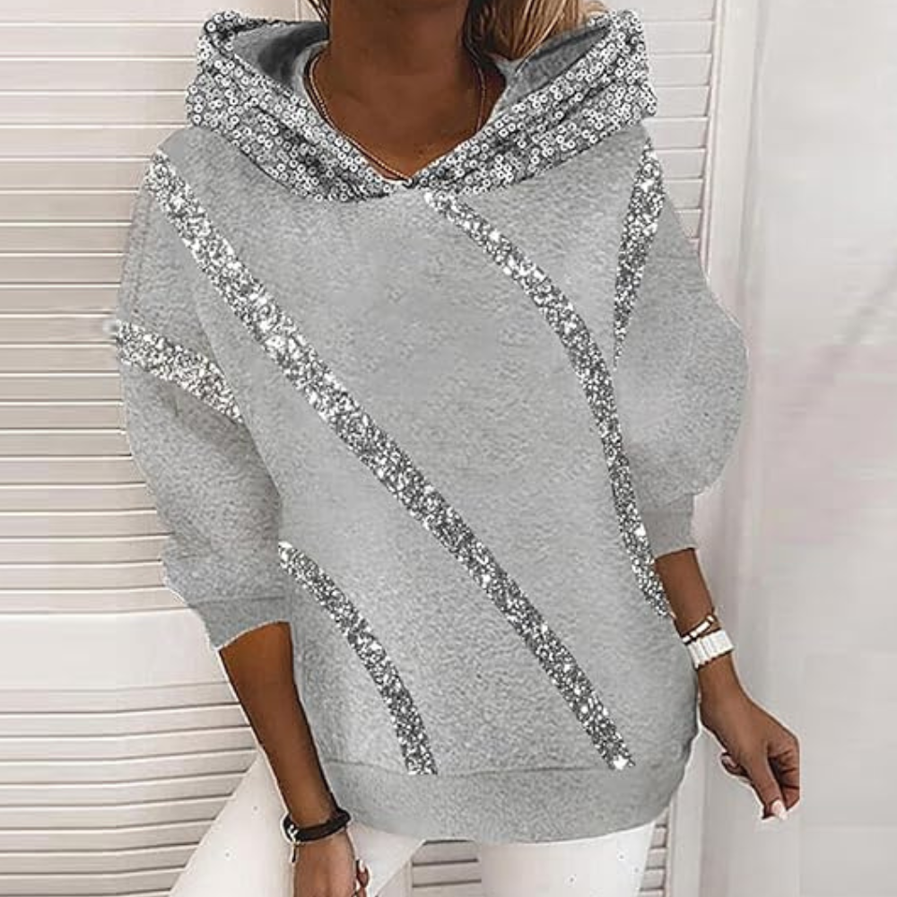 TATIA - Pailletten Kapuzenpullover Für Damen